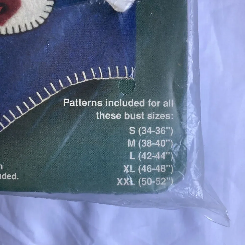 Dimensions Vests Stars 'N Snowmen Christmas Holiday Craft Kit Pattern Size S-XXL